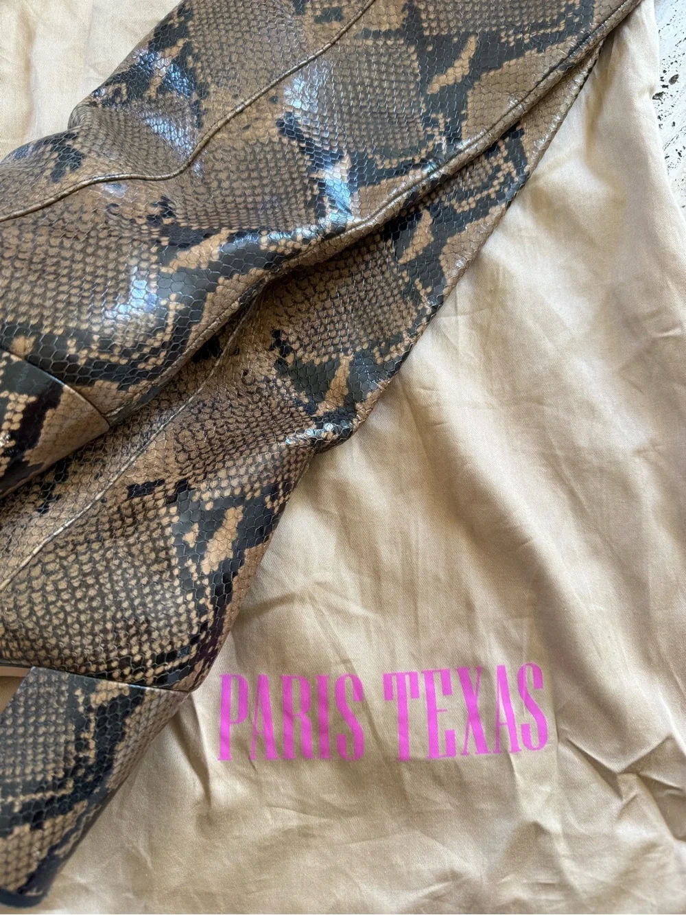 Paris Texas Boots Anja Leather Snake Print Knee High Boots 39.5 Italy